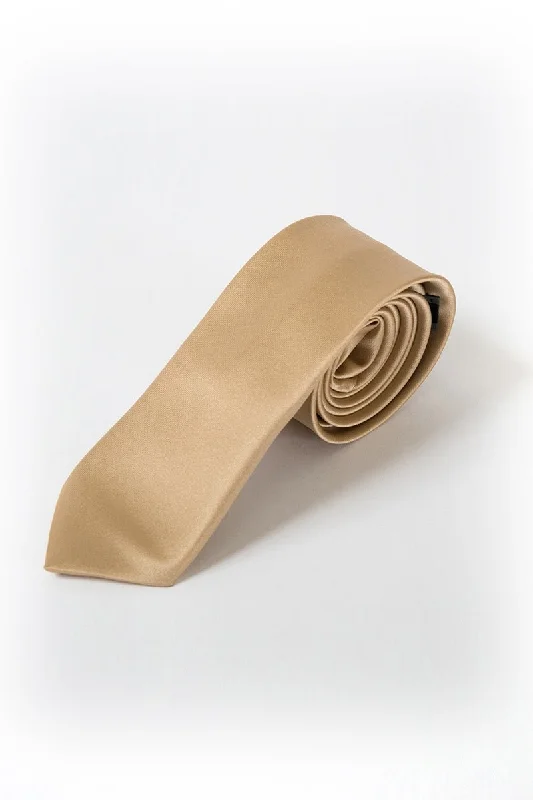 26 Gold Satin Tie