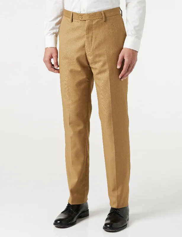 TAN FORMAL TROUSERS