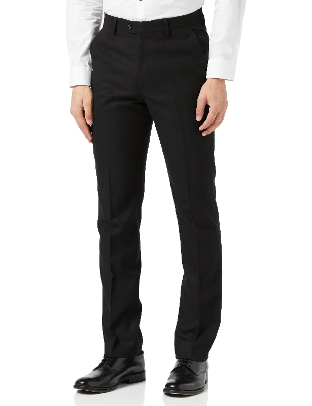 Max - Mens  Classic Black Smart Retro Tailor Fit Trouser