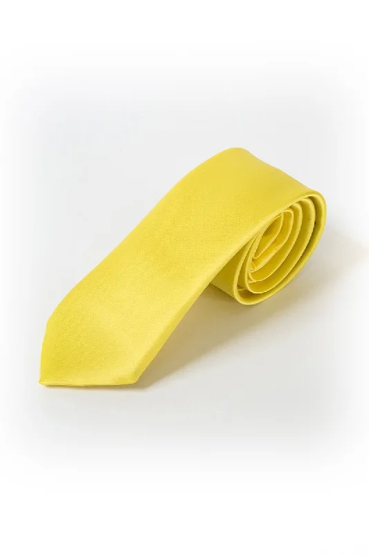 18 Yellow Satin Tie