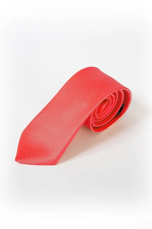 48 Coral Satin Tie