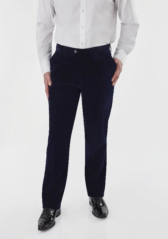 GARY - NAVY BLUE VELVET TROUSER