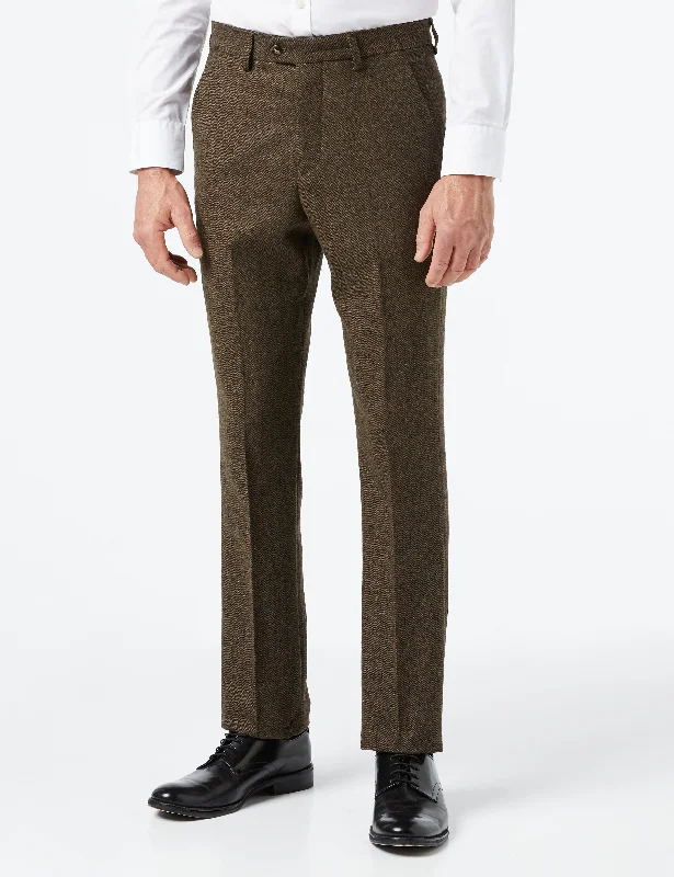 JAX - BROWN HERRINGBONE TWEED TROUSER