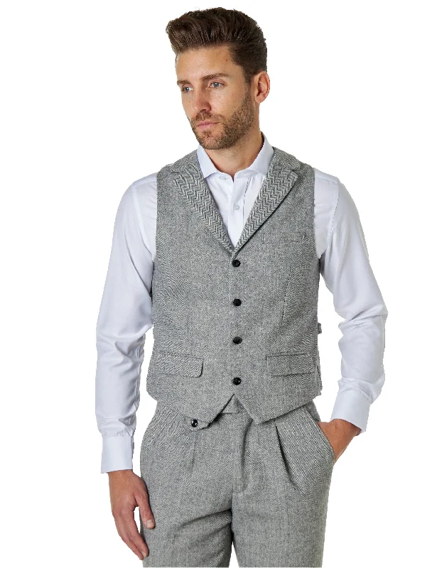 GREY WAISTCOAT WITH COLLAR