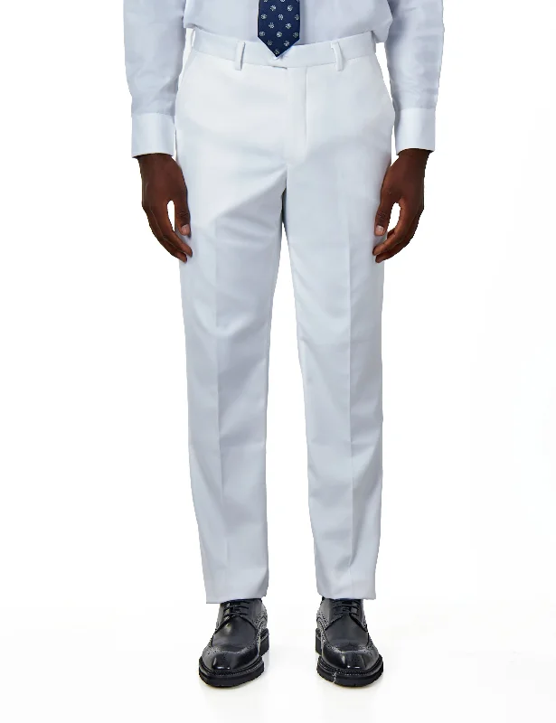 GLEN – WHITE TAILORED FIT SUIT TROUSERS