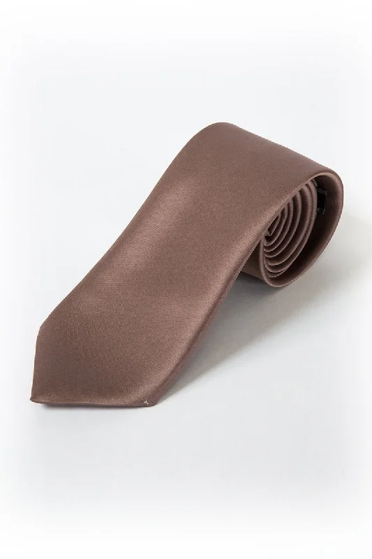 23 Taupe Satin Tie