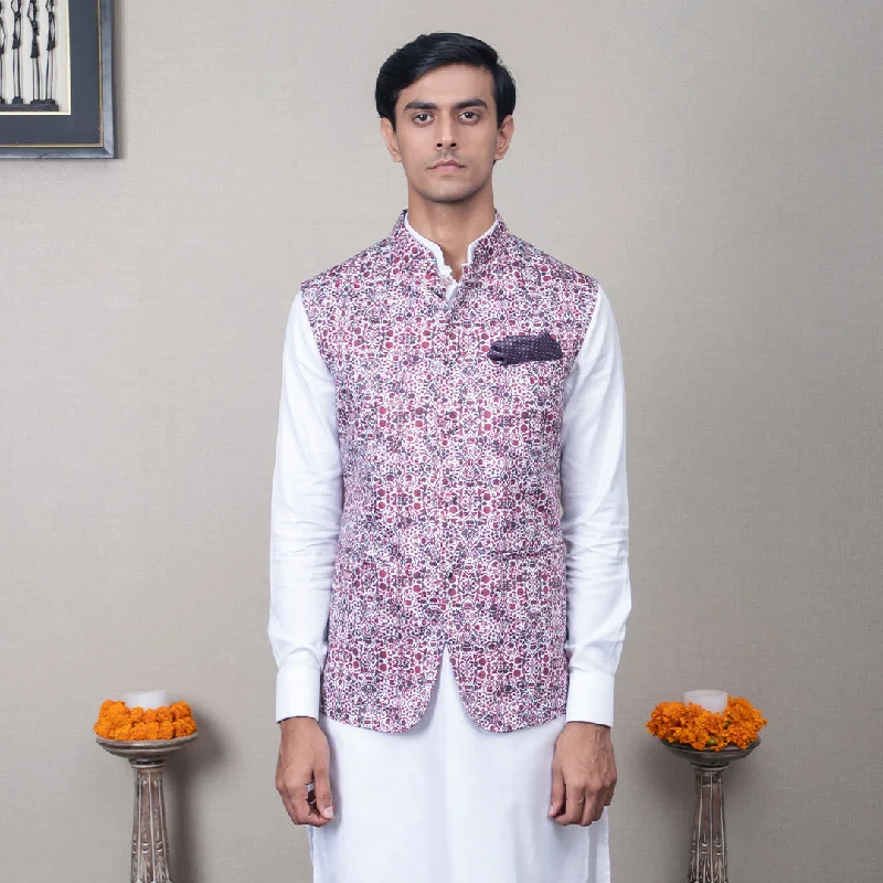 Udarsh Abstract Print Nehru Jacket