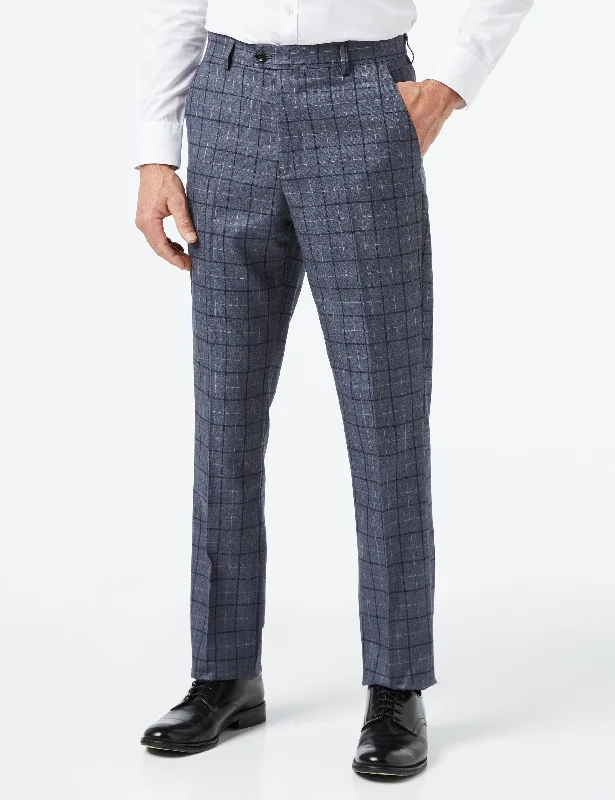 GREY WINDOW CHECK TROUSER