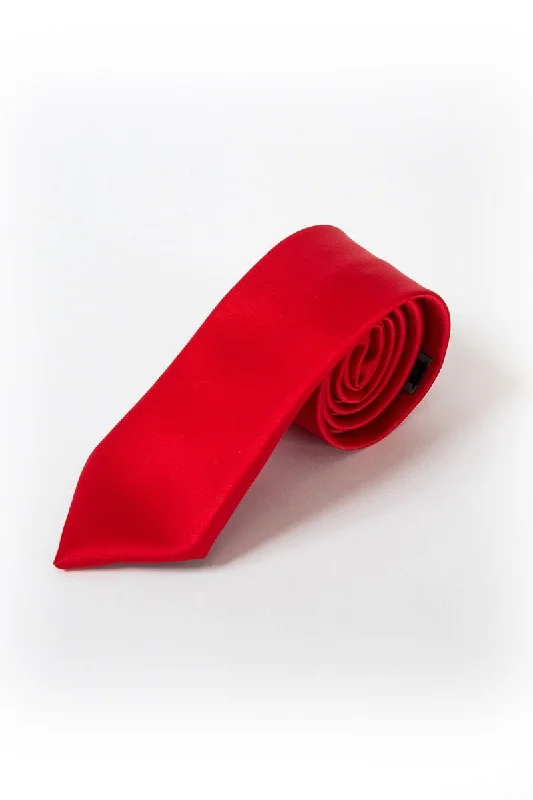 22 Red Satin Tie