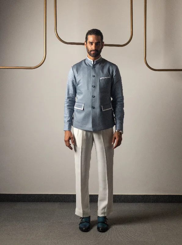 DOVE GREY CLASSIC NEHRU JACKET