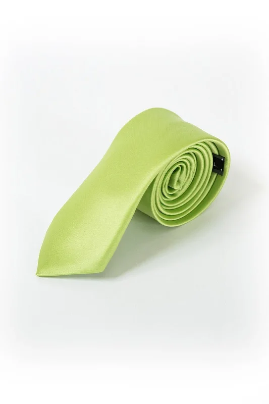 16 Lime Satin Tie