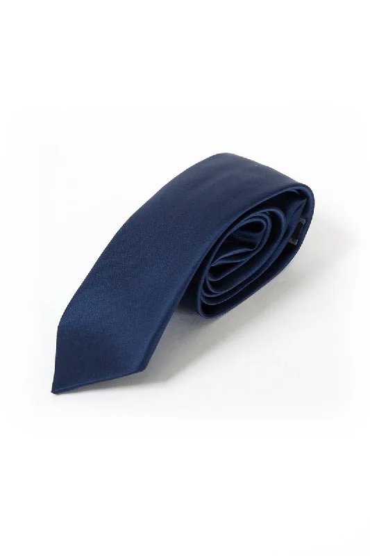 01 Navy Satin Tie