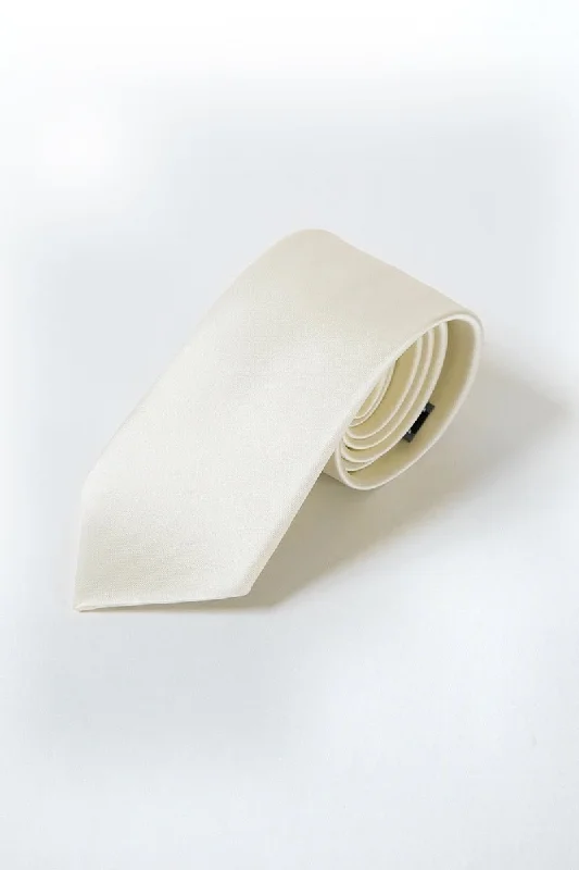 25 Ivory Satin Tie