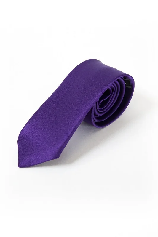 13 Purple Satin Tie