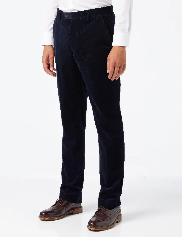 MATTHEW - CORDUROY TROUSER IN NAVY BLUE