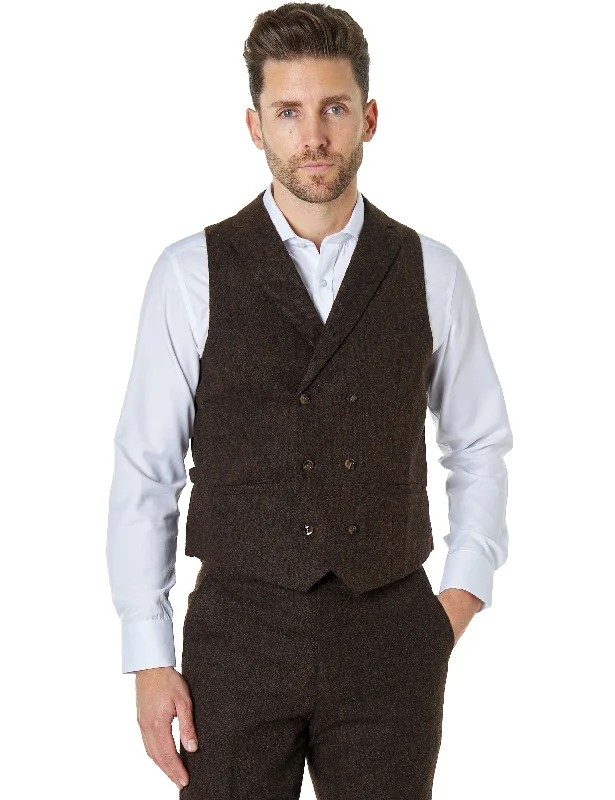 JIM - TWEED DOUBLE BREASTED WAISTCOAT