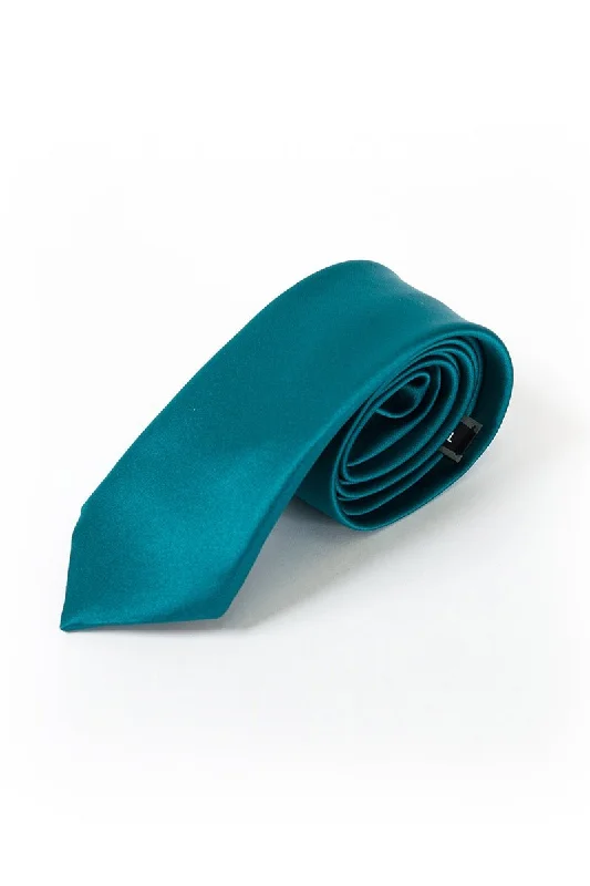 07 Teal Satin Tie