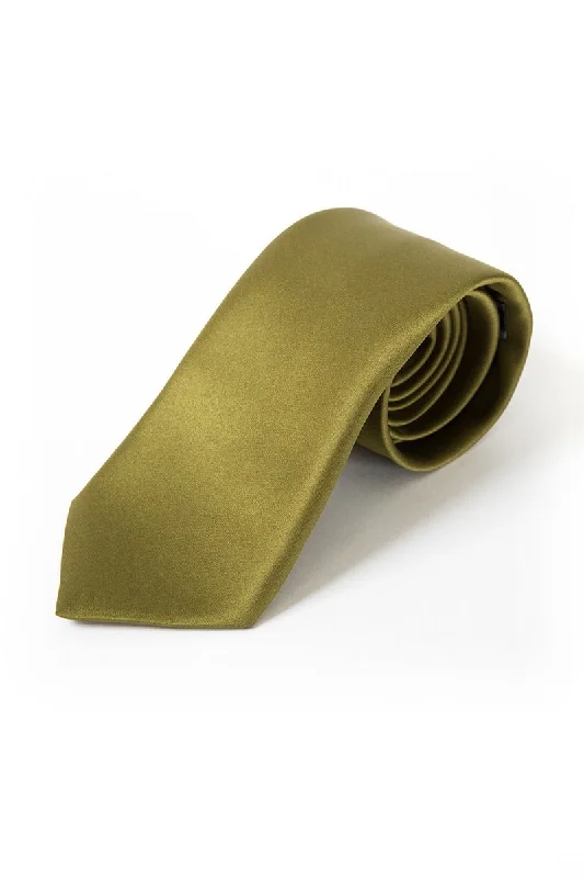 08 Olive Satin Tie