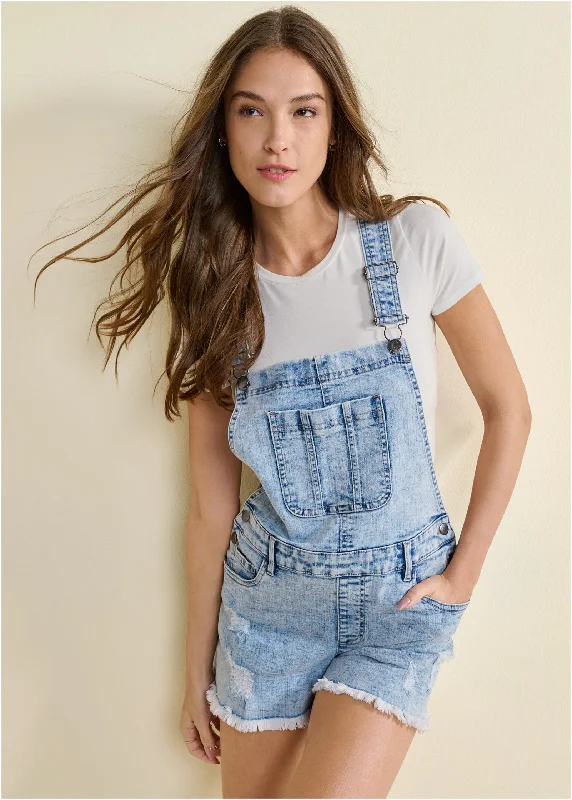 Denim Overalls - Acid Wash