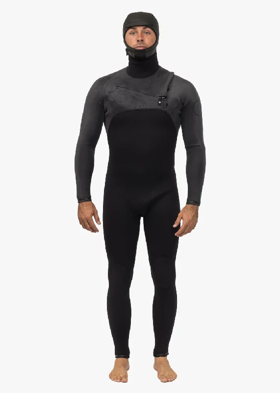 High Seas II 4-3 Full Hooded Chest Zip Wetsuit