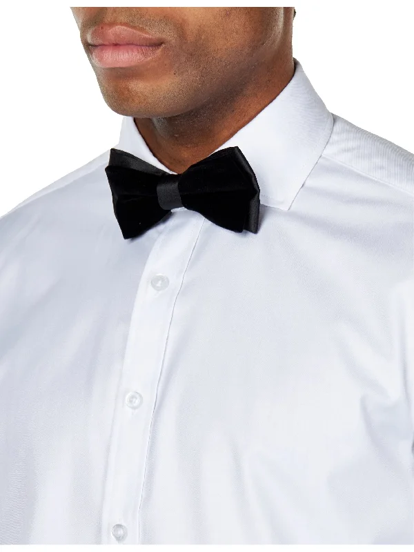 BLACK SATIN VELVET BOW TIE SET