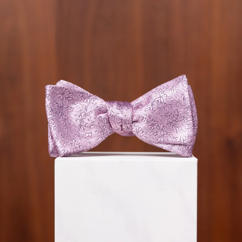 Lavender Subtle Floral Silk Bow Tie