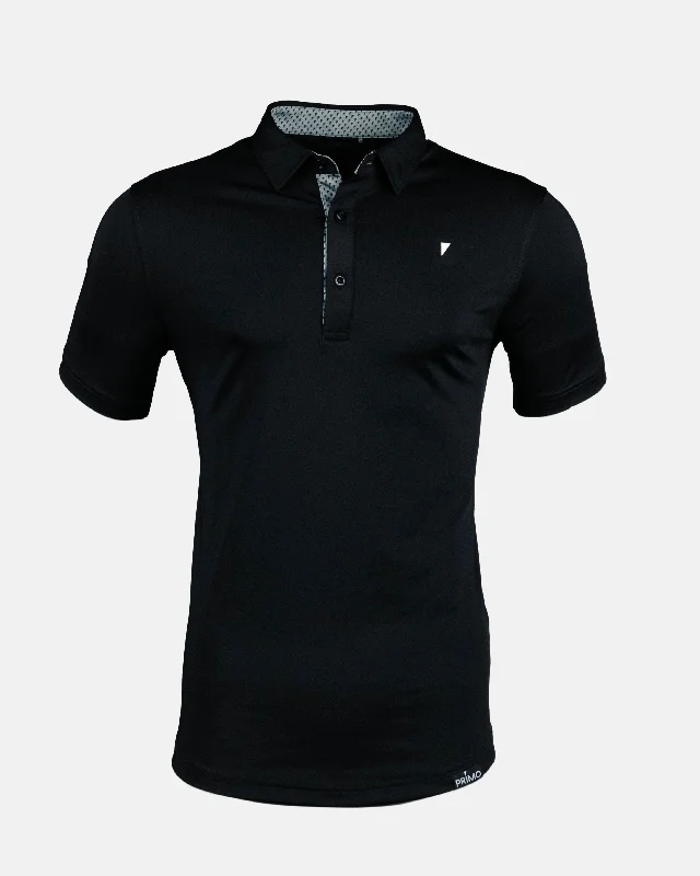 Men's Shirts with Graphic PrintsBlack Classic Polo