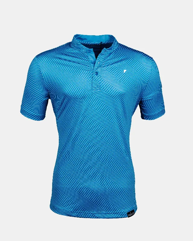 Comfortable Men's Polo ShirtsBlue Chevron Blade Polo