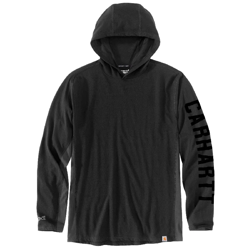 Men's Shirts with Antimicrobial TreatmentCarhartt Men's Force® Relaxed Fit Long Sleeve Logo Graphic Hooded Tee