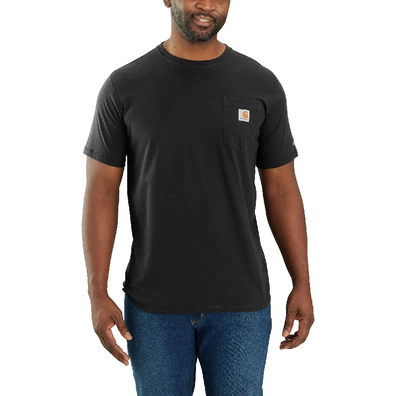 Men's Shirts with UV ProtectionCarhartt Men's Force® Relaxed Fit Midweight Short Sleeve Pocket Tee_Black