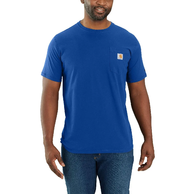 Layered Men's VestsCarhartt Men's Force® Relaxed Fit Midweight Short Sleeve Pocket Tee_Glass Blue