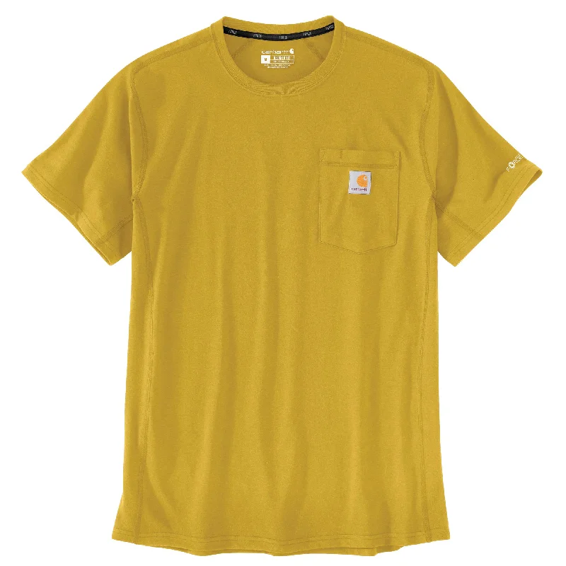 Men's Long-Sleeved ShirtsCarhartt Men's Force® Relaxed Fit Midweight Short Sleeve Pocket Tee_Yellow Curry