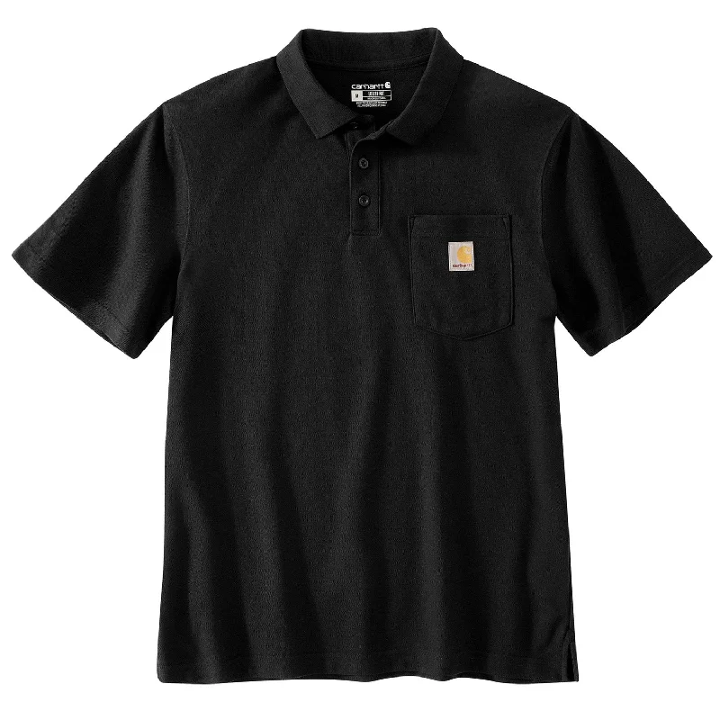 Men's Shirts for CampingCarhartt Men's Loose Fit Midweight Pocket Short Sleeve Polo Shirt