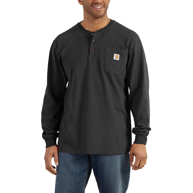 Men's Shirts with Belt AttachmentsCarhartt Men's Long Sleeve Pocket Henley