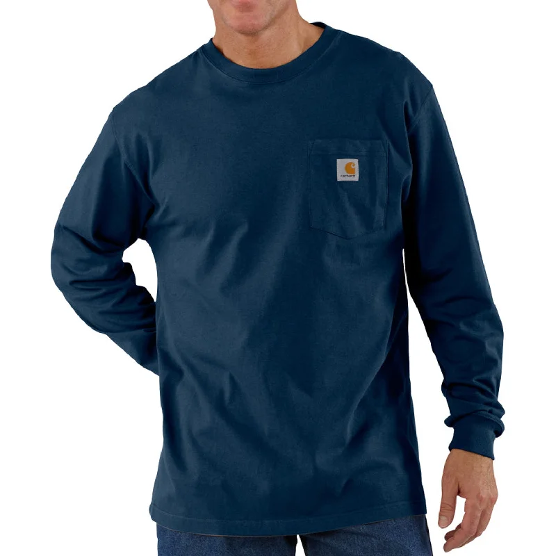 Layered Men's VestsCarhartt Men's Long Sleeve Pocket T-Shirt_Navy