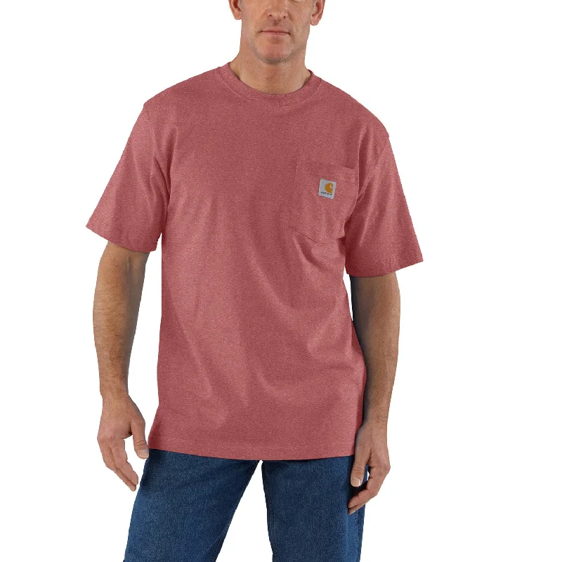 Casual Men's T-ShirtsCarhartt Men's Short Sleeve Pocket T-Shirt_Apple Butter Heather