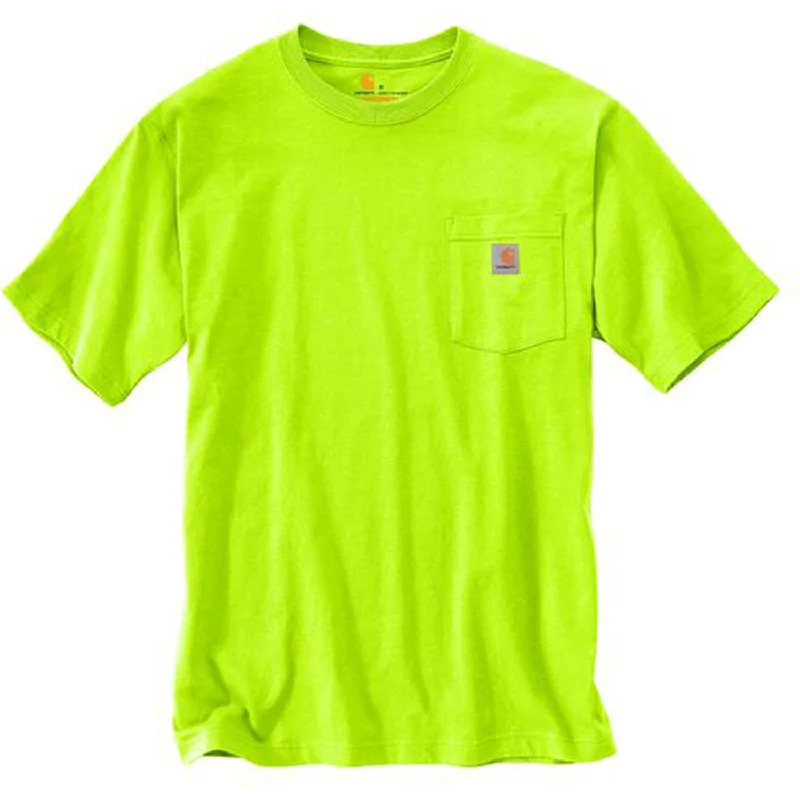 Lightweight Men's Linen ShirtsCarhartt Men's Short Sleeve Pocket T-Shirt_Bright Lime