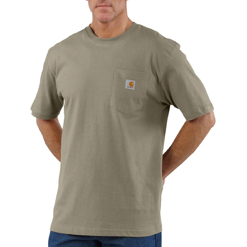 Men's Shirts with Graphic SleevesCarhartt Men's Short Sleeve Pocket T-Shirt_Desert