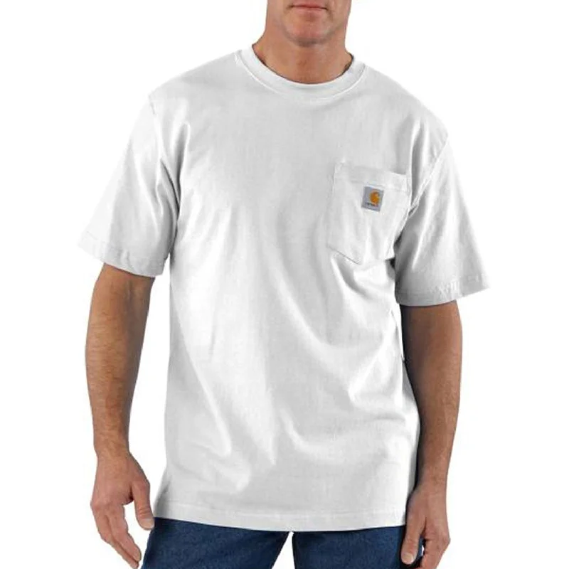 Stylish Men's HenleysCarhartt Men's Short Sleeve Pocket T-Shirt_White