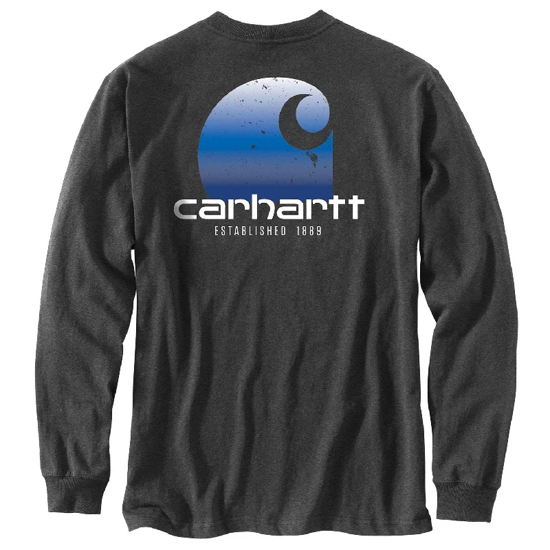 Men's Shirts with Full PlacketsCarhartt Men's Relaxed Fit Heavyweight Pocket "C" Graphic Long Sleeve T-Shirt