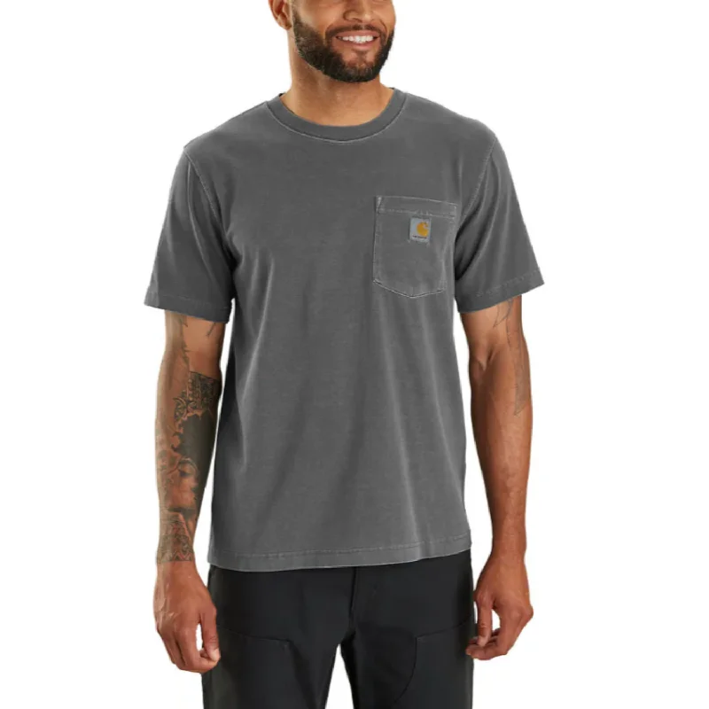 Men's Shirts with Contrast CollarsCarhartt Men's Re-Engineered Garment Dyed Pocket Short Sleeve T-Shirt