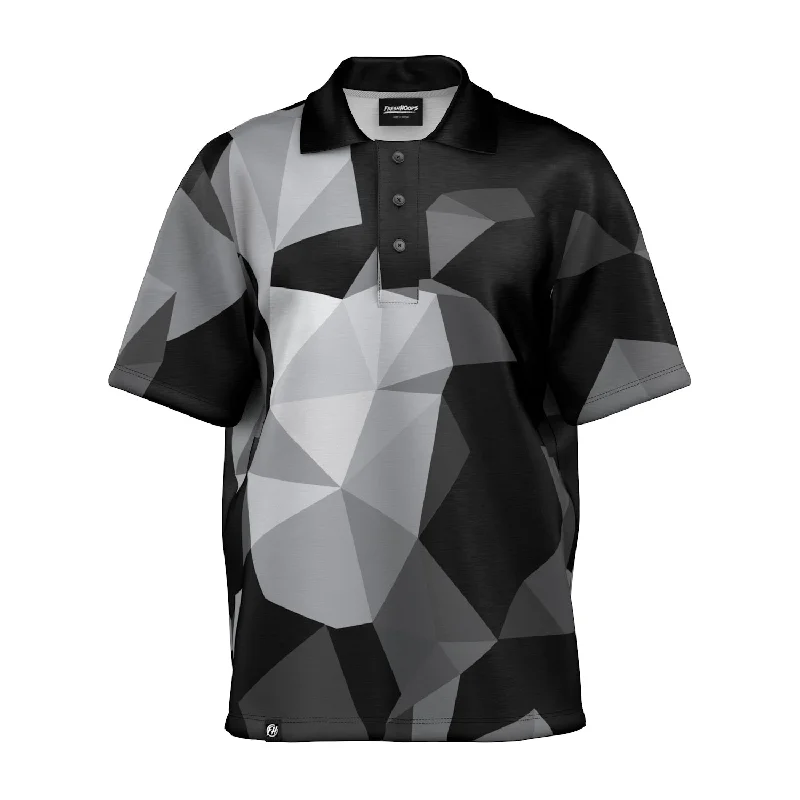 Men's Shirts with Patch PocketsCubes Black Oversized Polo Shirt