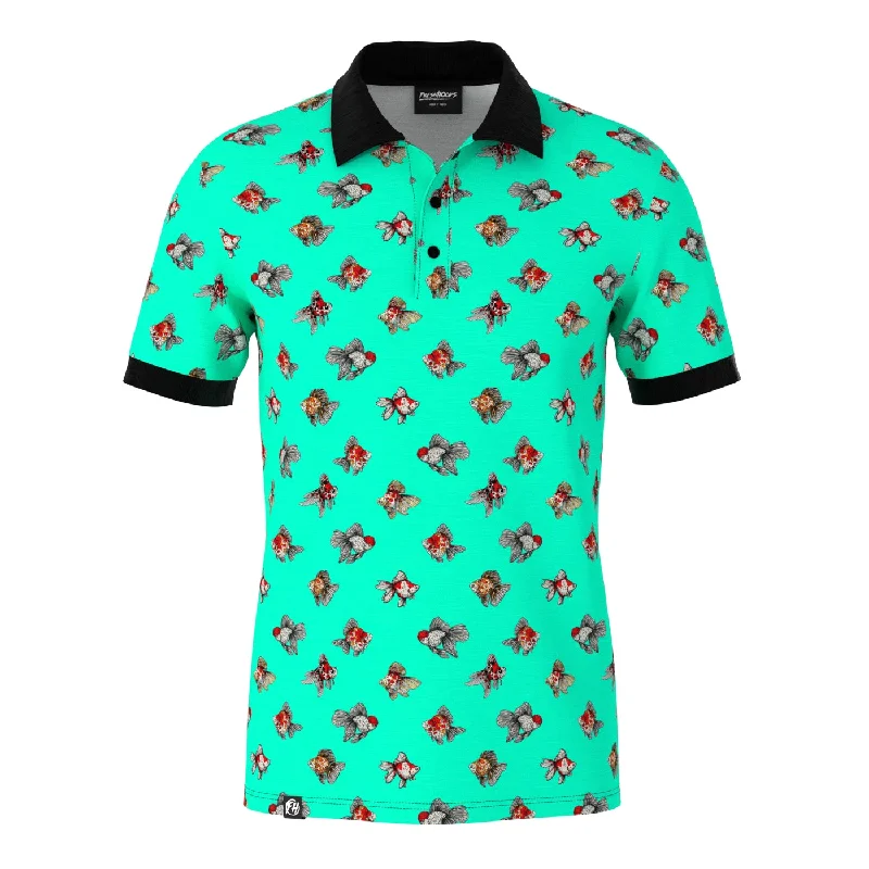 Men's Shirts with Contrast CollarsCute Fishes Polo Shirt