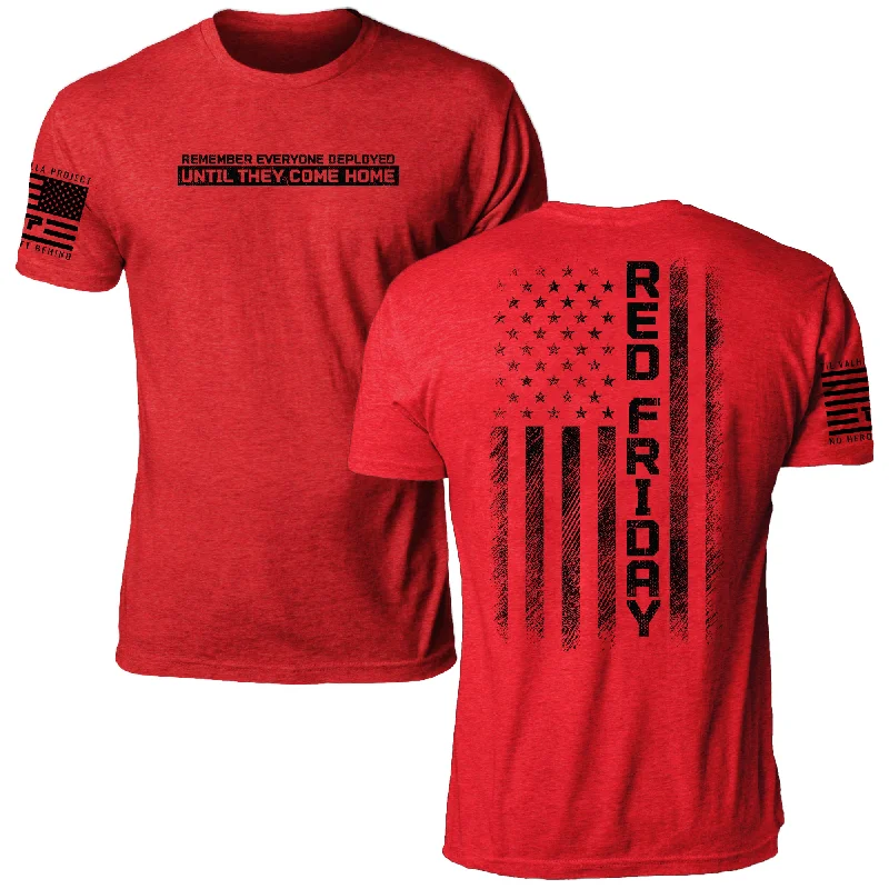 Men's Shirts with Single-Breasted DesignsDeployed Remembrance Tee