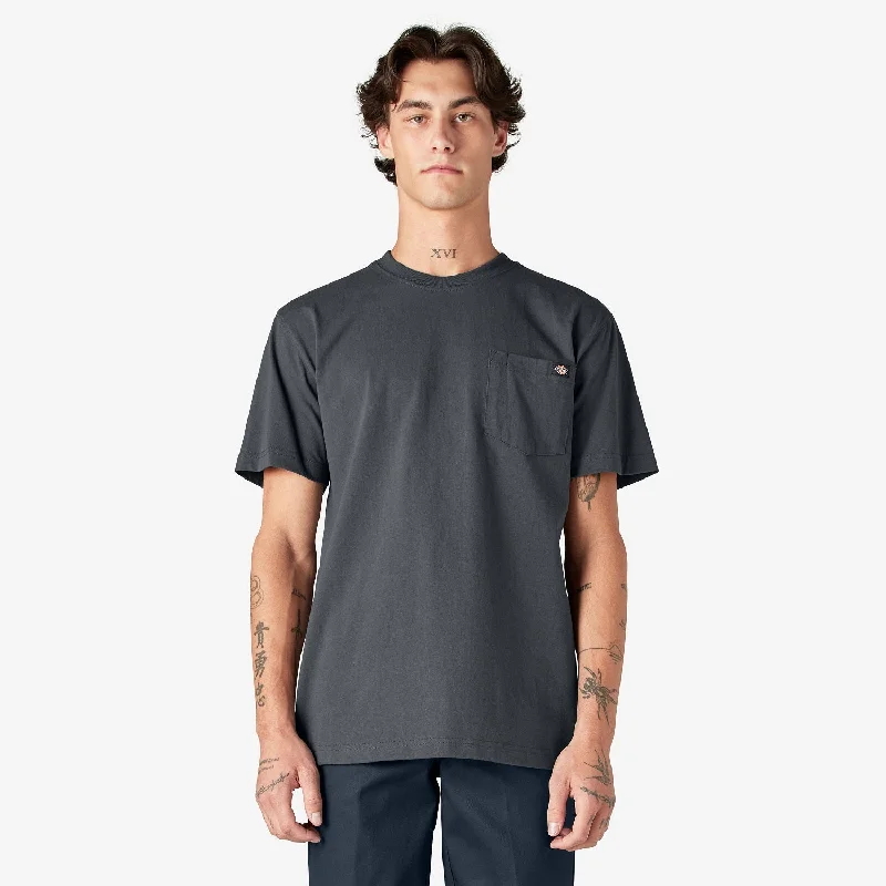 Men's Shirts with Chest PocketsDickies Men's Heavyweight Short Sleeve Pocket T-Shirt_Charcoal