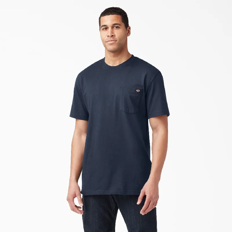 Men's Shirts with Adjustable CuffsDickies Men's Heavyweight Short Sleeve Pocket T-Shirt_Dark Navy