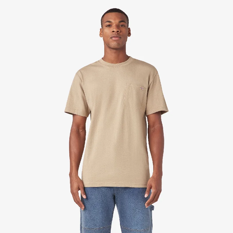 Men's Shirts with Mock NecksDickies Men's Heavyweight Heathered Short Sleeve Pocket T-Shirt