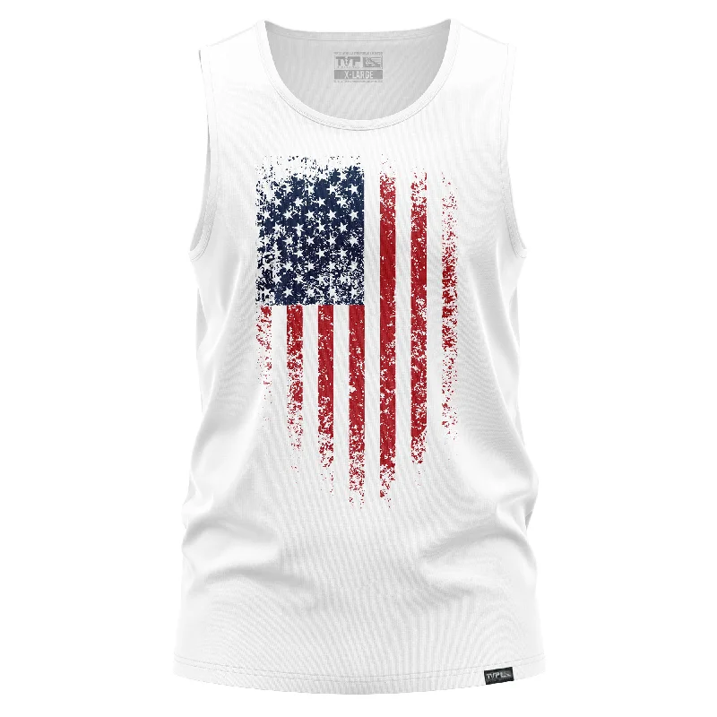 Men's Casual Shirts for Everyday WearDistressed Flag - Tank Top