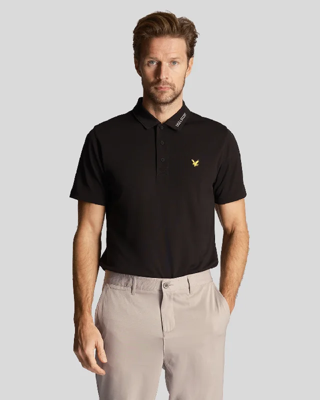 Men's Shirts with Appliquéd SleevesGolf Collar Logo Technical Polo Shirt