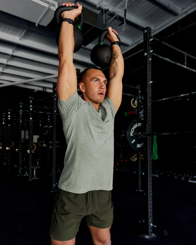 Men's Shirts with Tab CollarsAeroFLX+ Seamless Tee - Iceberg Green Marl